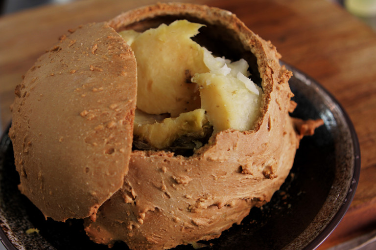 Salt-baked celeriac