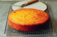 Sticky orange polenta cake