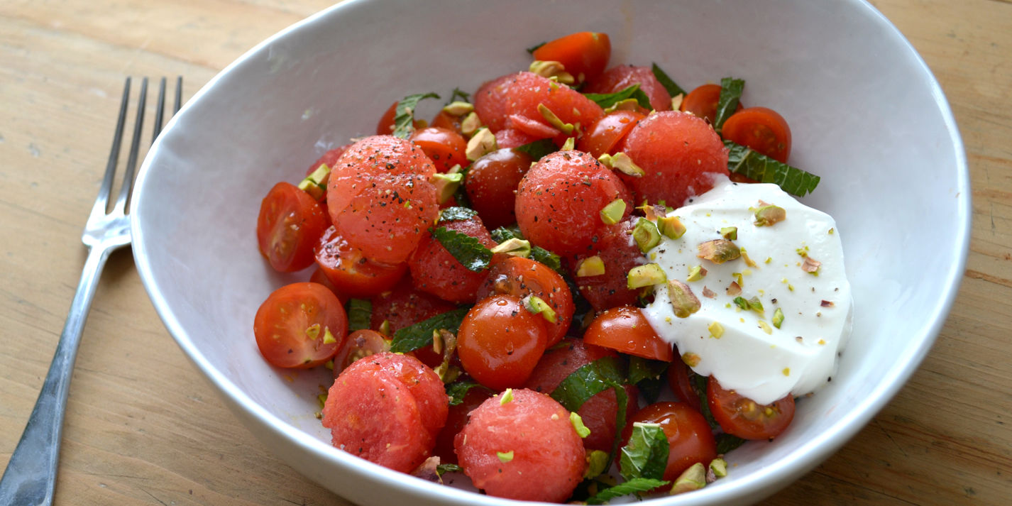 Tomato and Watermelon Salad Recipe - Great British Chefs
