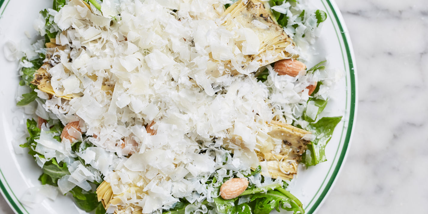 Marinated Artichokes with Rocket, Almonds and Parmesan Recipe - Great British Chefs