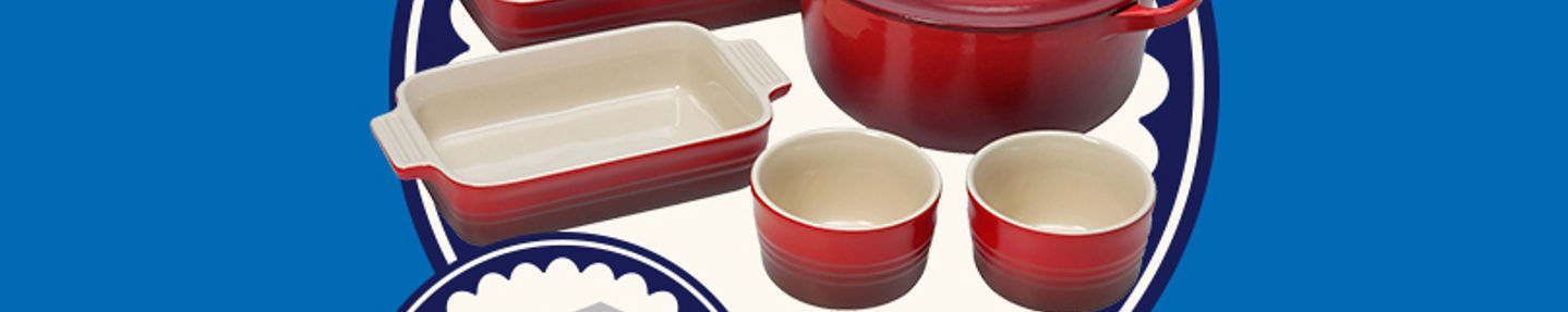 Win one of two Le Creuset cookware sets with 10 runner-up prizes of Le Cresuet Petit Casserole sets