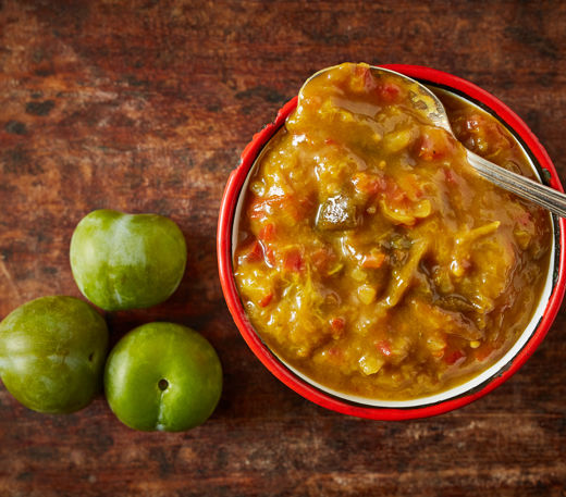 Greengage chutney