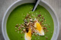 Minted pea and watercress soup