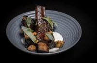 Guinness-braised short ribs with crispy oyster gremolata and buttermilk