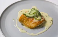 Turbot with cucumber beurre blanc