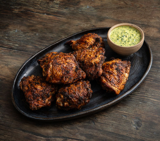 Peruvian grilled chicken with aji verde