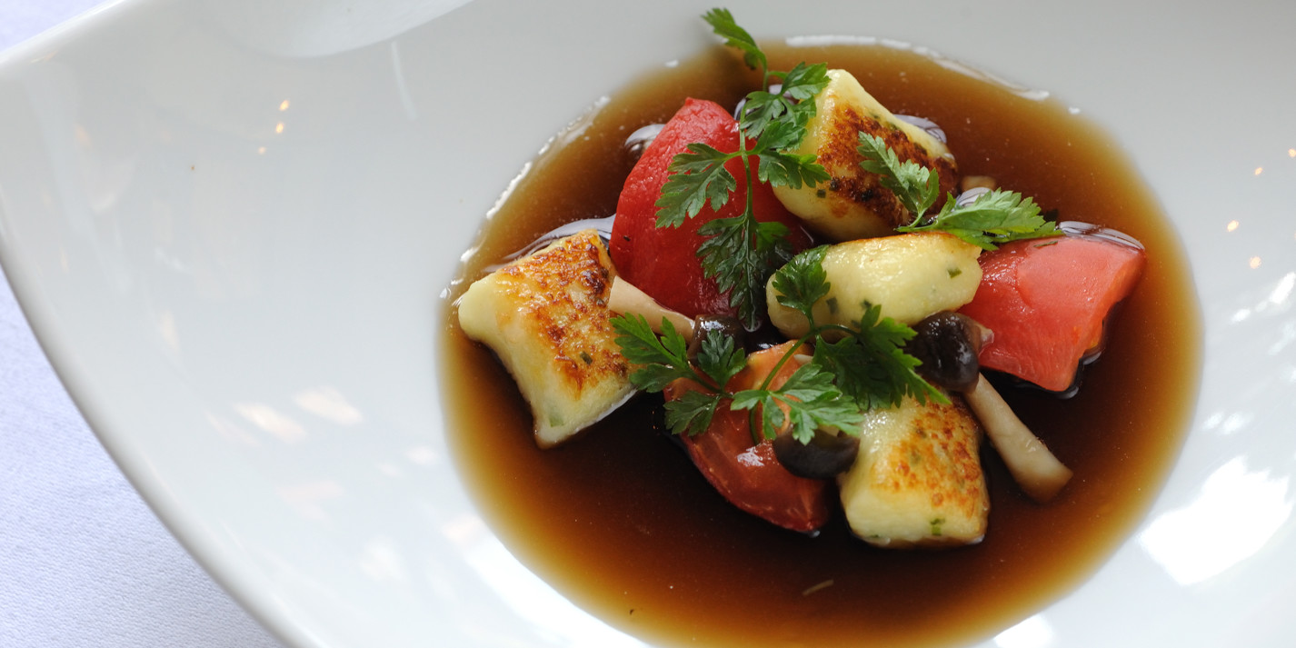 Mushroom Consommé Recipe With Gnocchi Great British Chefs