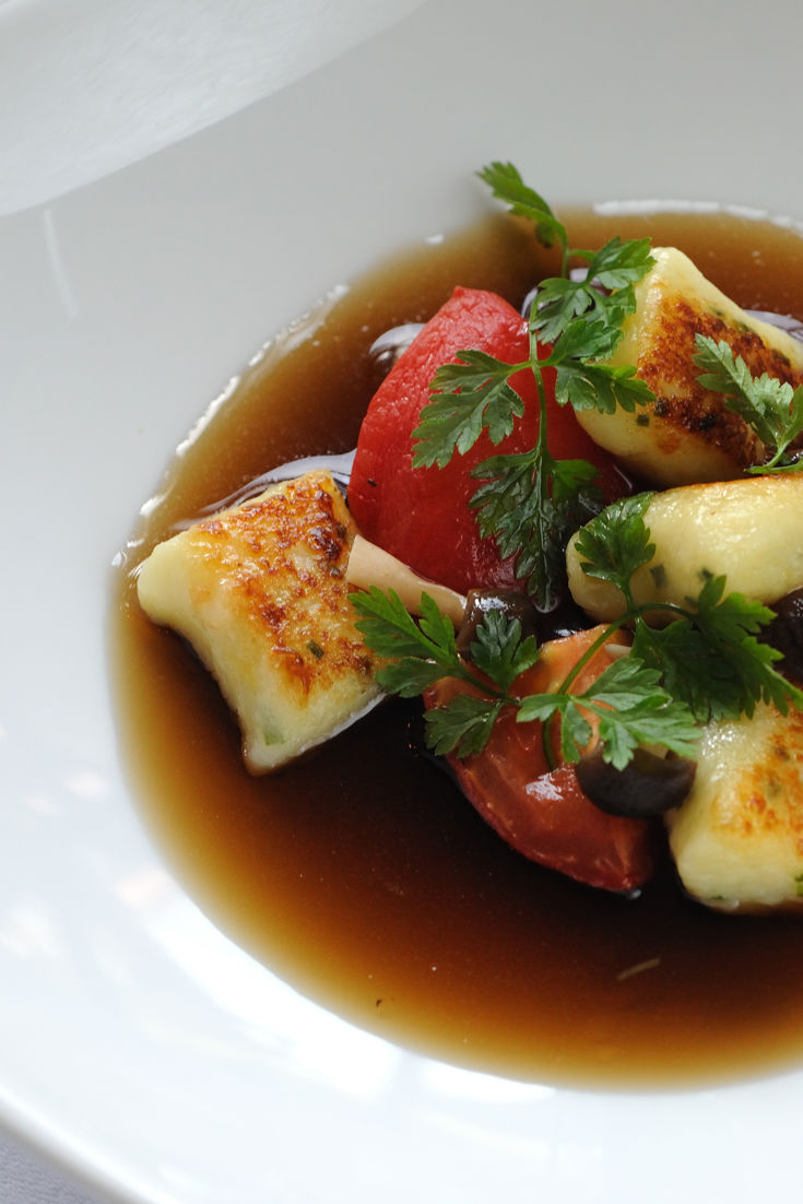 Mushroom Consommé Recipe With Gnocchi Great British Chefs