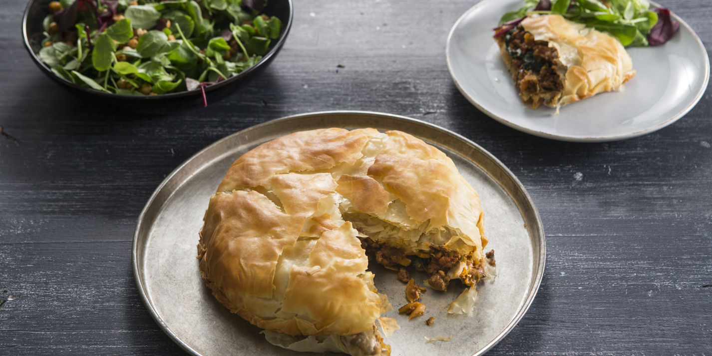 Spiced Lamb and Apricot Filo Pie Recipe - Great British Chefs