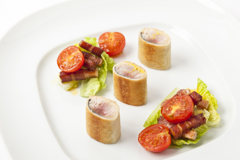 Crispy mackerel 'BLT'