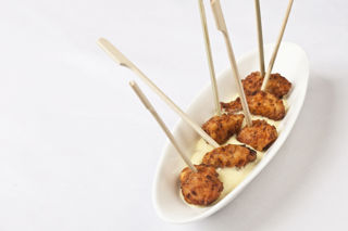 Crispy chicken canapés