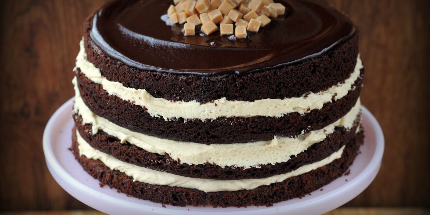 Chocolate Caramel Cake (Sweetened Condensed Milk Frosting) - Baran Bakery