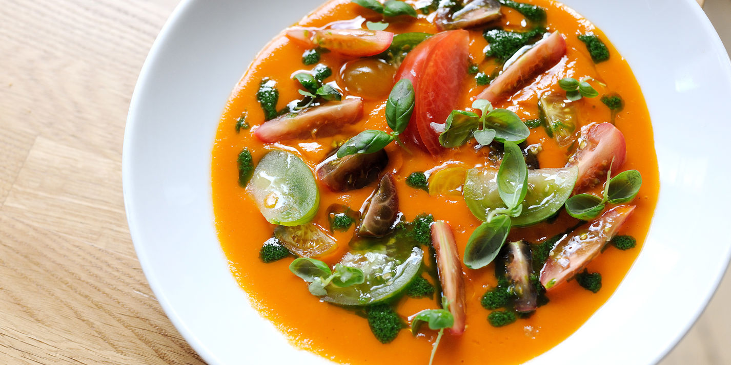Cherry tomato gazpacho