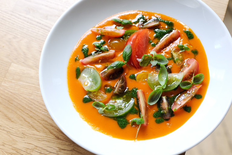 Cherry tomato gazpacho