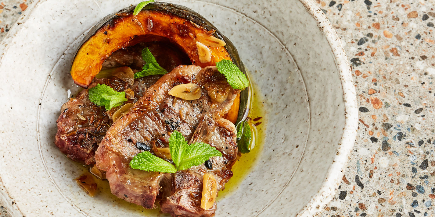 Lamb Chops with Delica Pumpkin Recipe - Great British Chefs