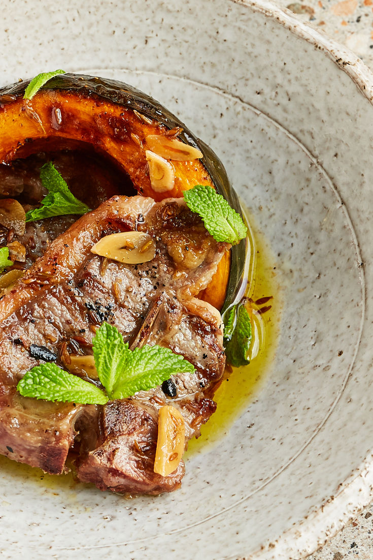 Lamb Chops with Delica Pumpkin Recipe - Great British Chefs