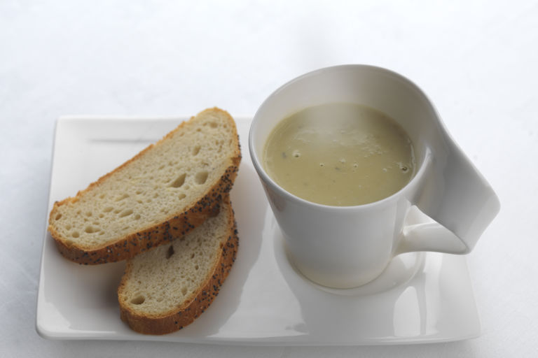 Celeriac and blue cheese soup
