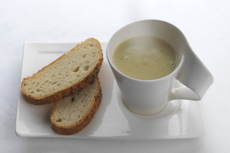 Celeriac and blue cheese soup