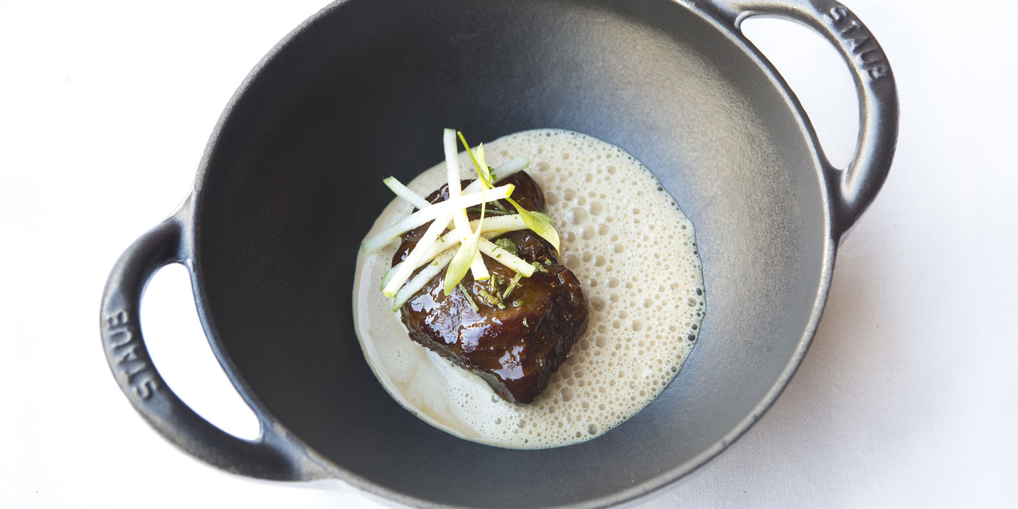 Braised Pig Cheek with Lobster Bisque Recipe Great British Chefs