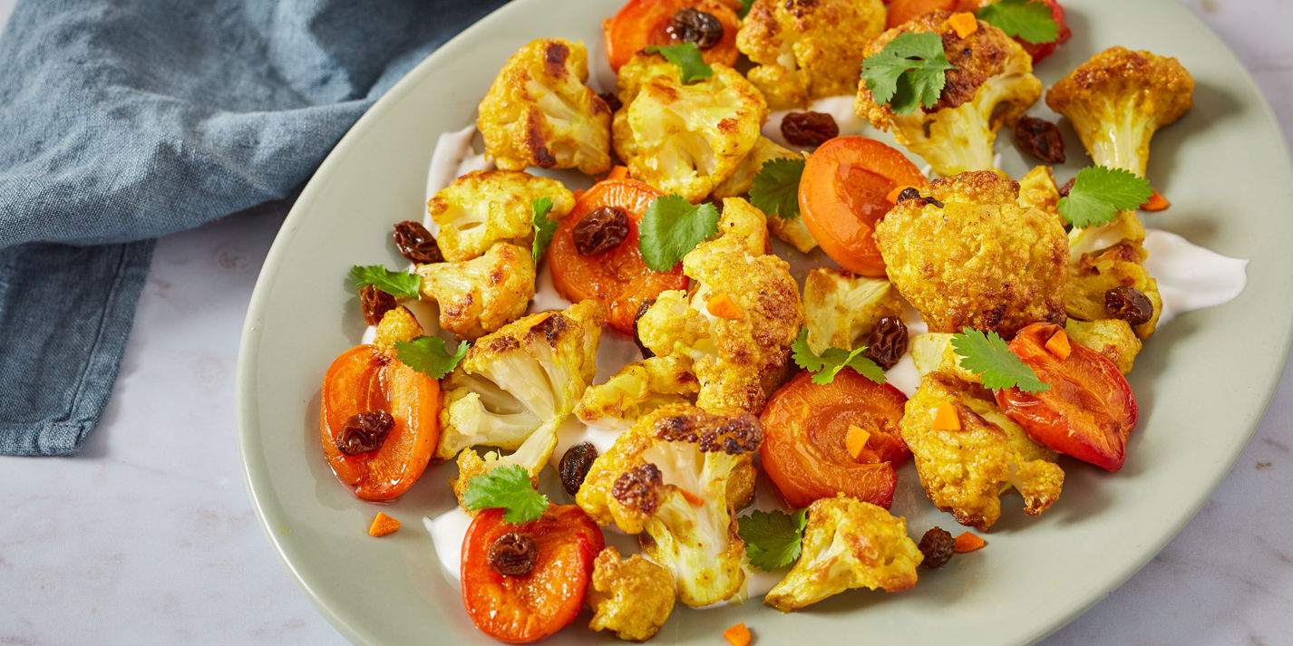 Coronation Cauliflower with Roast Apricots Recipe - Great British Chefs