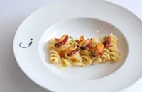 Pasta, potatoes and mussels 