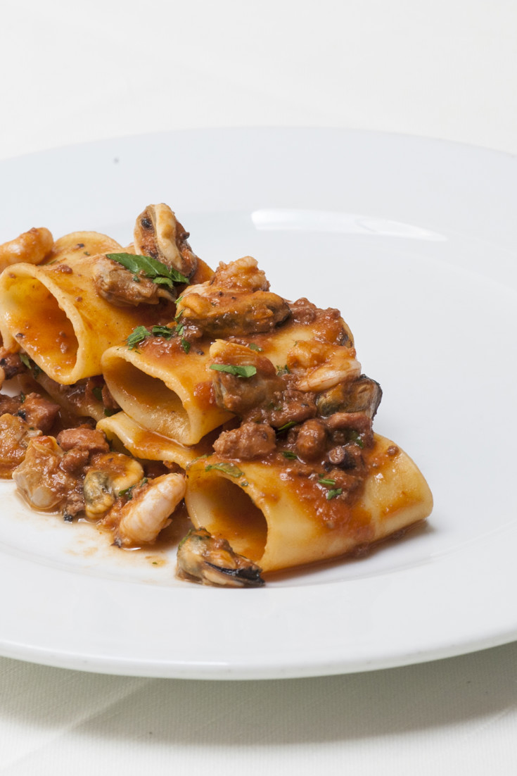 Paccheri with Seafood Ragù Recipe - Great Italian Chefs