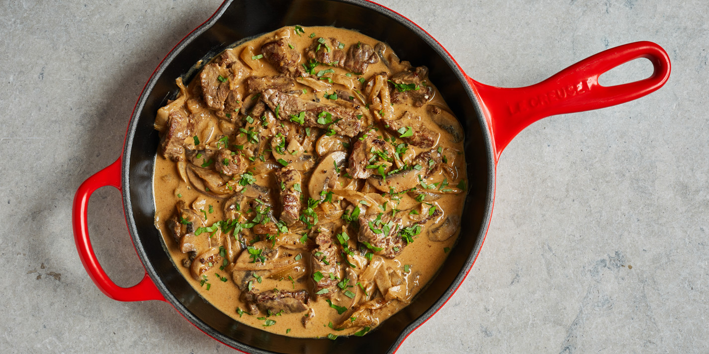 image of Bavette Beef Stroganoff recipe by Great British Chefs