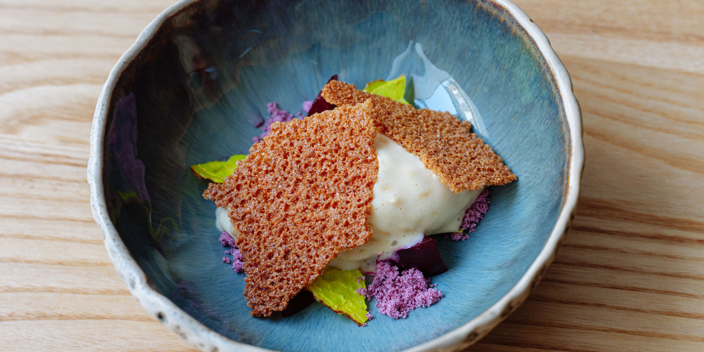 Beetroot, Malt Caramel and Milk Ice Cream Recipe - Great British Chefs