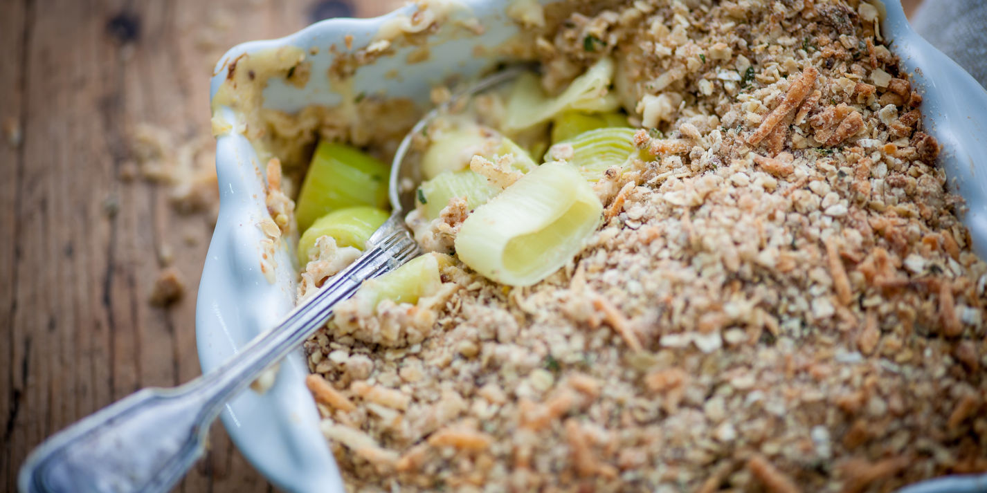 Leek crumble