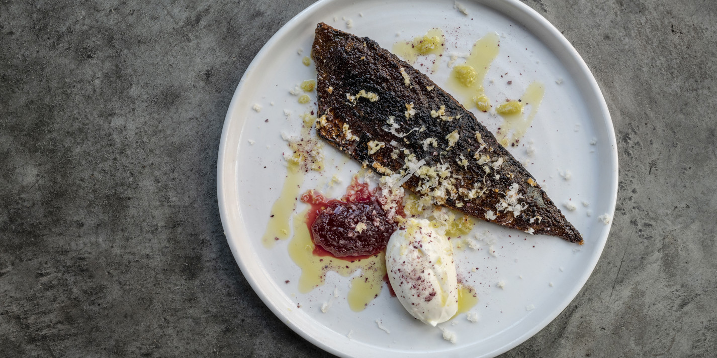 image of Devilled Mackerel With Beetroot Relish and Crème Fraîche recipe by Great British Chefs image of Devilled Mackerel With Beetroot Relish and Crème Fraîche recipe by Great British Chefs