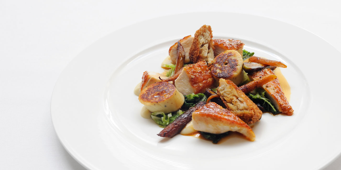 Guinea Fowl Recipe With Boudin Blanc & Cabbage - Great British Chefs