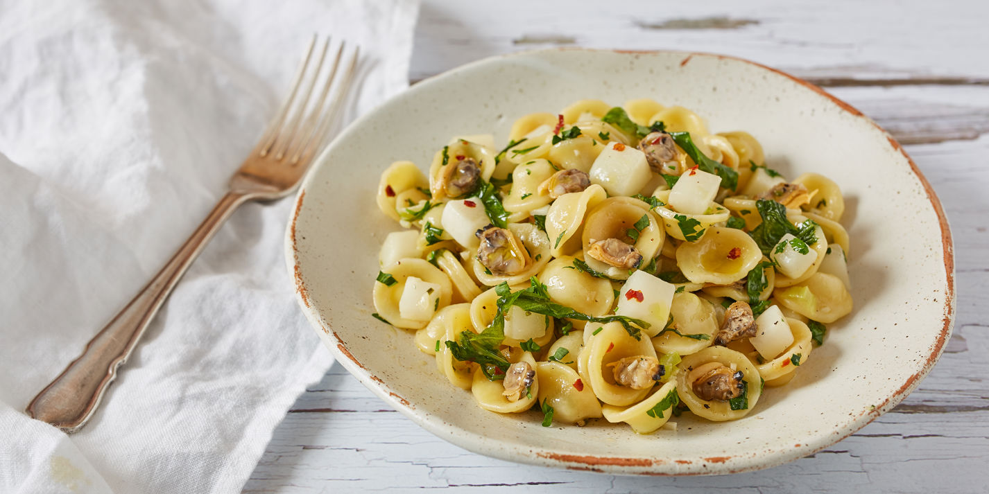 Turnip and Clam Orecchiette Recipe - Great British Chefs