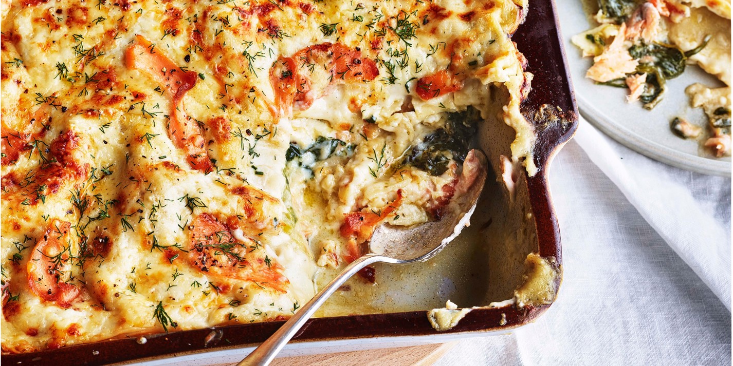 Smoked Salmon and Spinach Lasagne Recipe - Great British Chefs