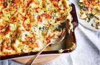 Smoked salmon and spinach lasagne