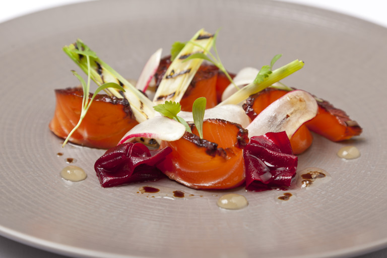Treacle-cured salmon