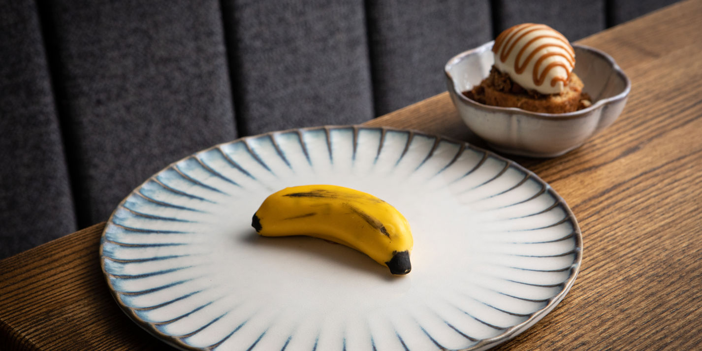 No Ordinary Schoolboy' - Mock Banana Filled with a Banana Mousse