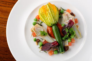 Stuffed courgette flowers