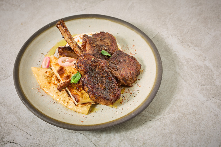 Coffee and cocoa lamb cutlets