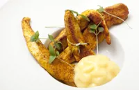 Lightly curried chicken with mango mayonnaise