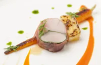  Saddle of rabbit with carrot, dill and camomile broth
