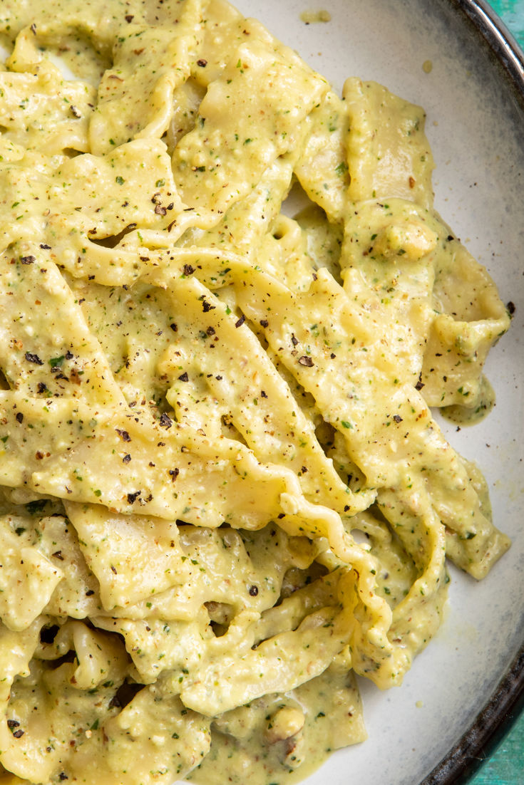 Mafalde with Mature Goats’ Cheese and Walnut Pesto Recipe Great