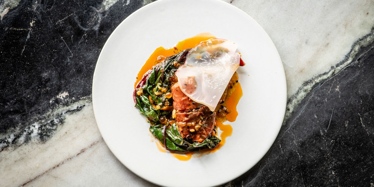 Hamachi Shiso Saltimbocca Recipe Great British Chefs