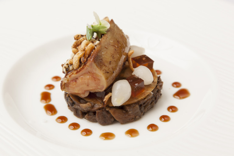 Foie gras with mushroom duxelle