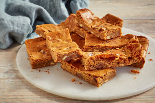 Spelt and brown butter blondies