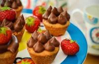 Chocolate mousse and caramel shortbreads