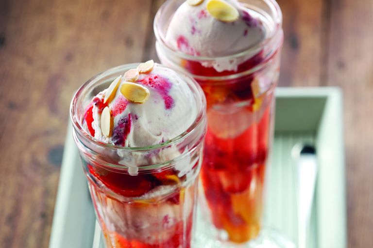 Peach Melba float