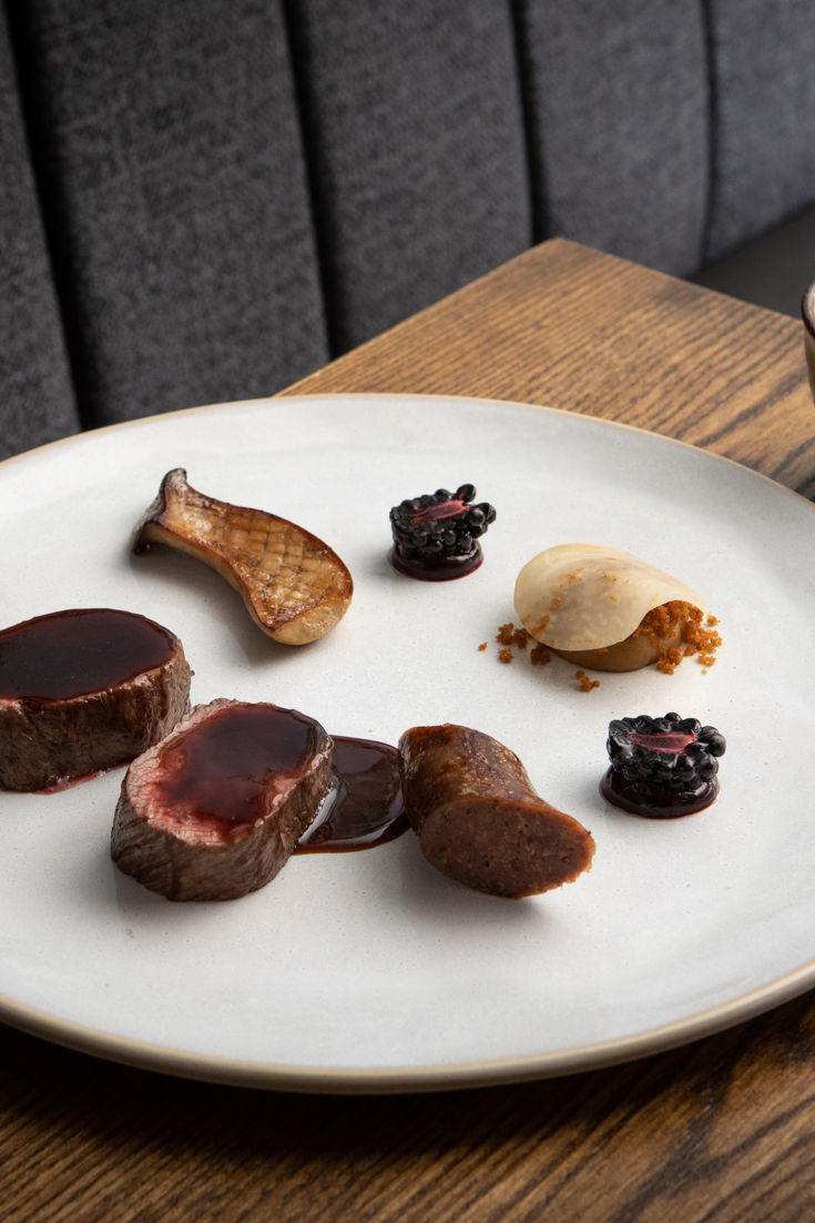 Fallow Deer, Celeriac, Blackberry and Thyme Recipe Great British Chefs