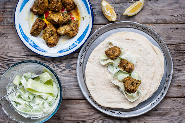 Chicken tikka wraps