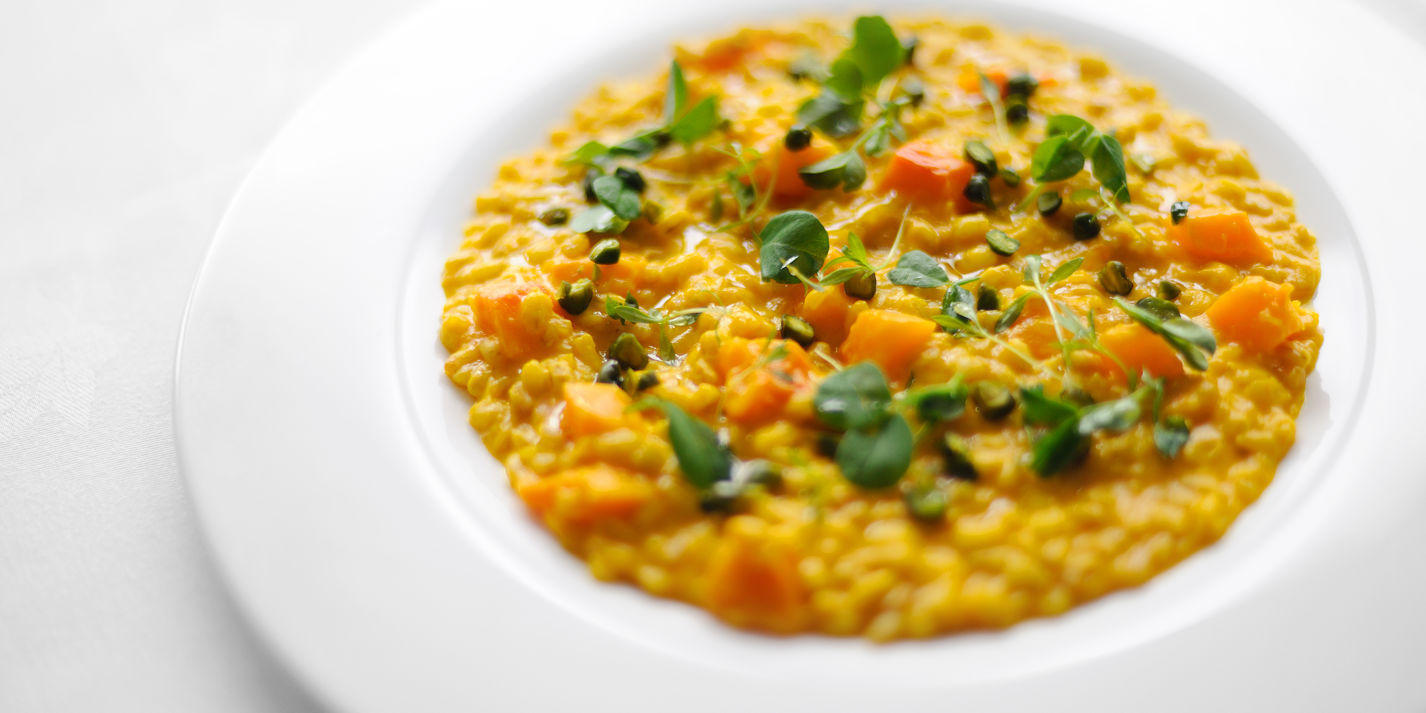 Spelt, Barley, Squash and Carrot Risotto - Great British Chefs