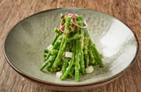 Green bean salad with white balsamic miso